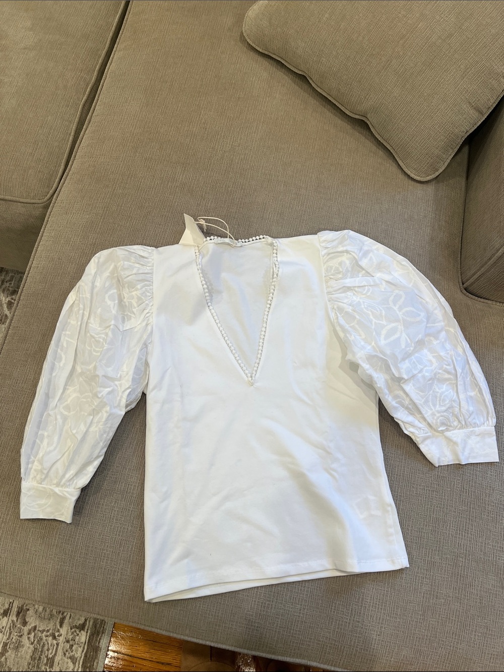 Zara puff sleeve blouse